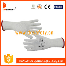 Natural White Polyester Cotton Long Cuff String Knitted Labor Gloves